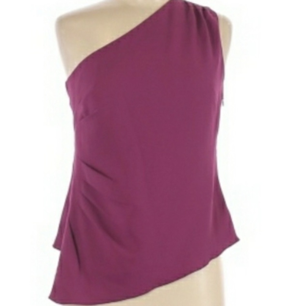 WHBM Blouse Top Shirt One Shoulder Size 2‎